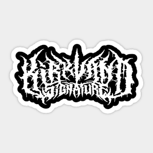 KIRKLAND SIGNATURE death metal logo Sticker